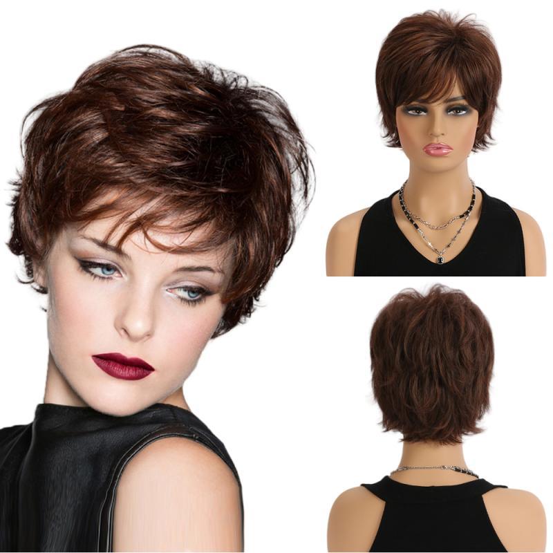 Synthetic short curly wig-WIG-019