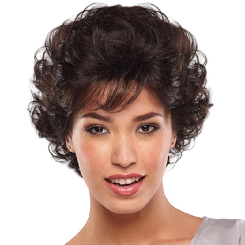 Wig short curly hair synthetic fiber wig-Wig-026