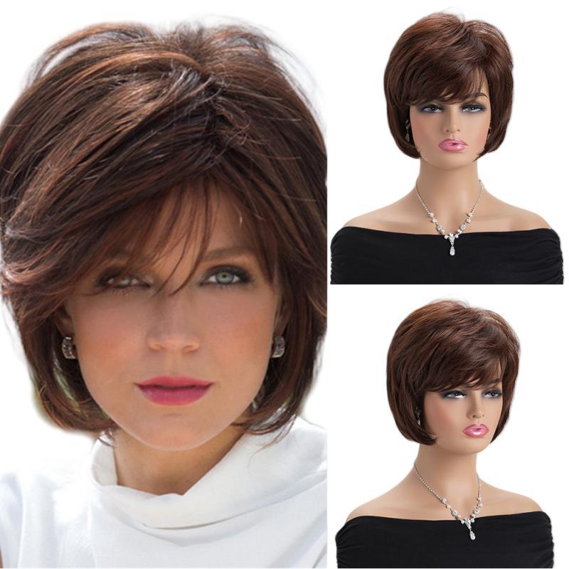 Women's wig synthetic fiber short curly hair wig-Wig-079