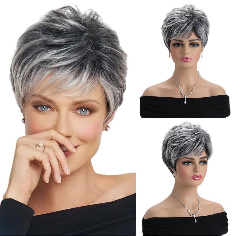 women's short curly wig-XIUNI-283