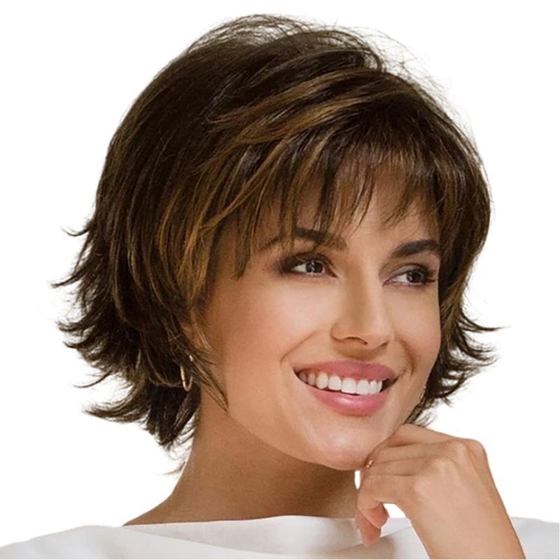 Caucasian wigs, ladies wigs, curly synthetic wigs-XIUNI-396