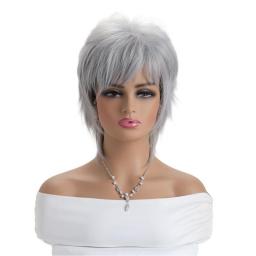 Caucasian Wigs, Ladies Wigs, Straight Synthetic Wigs-XIUNI-378