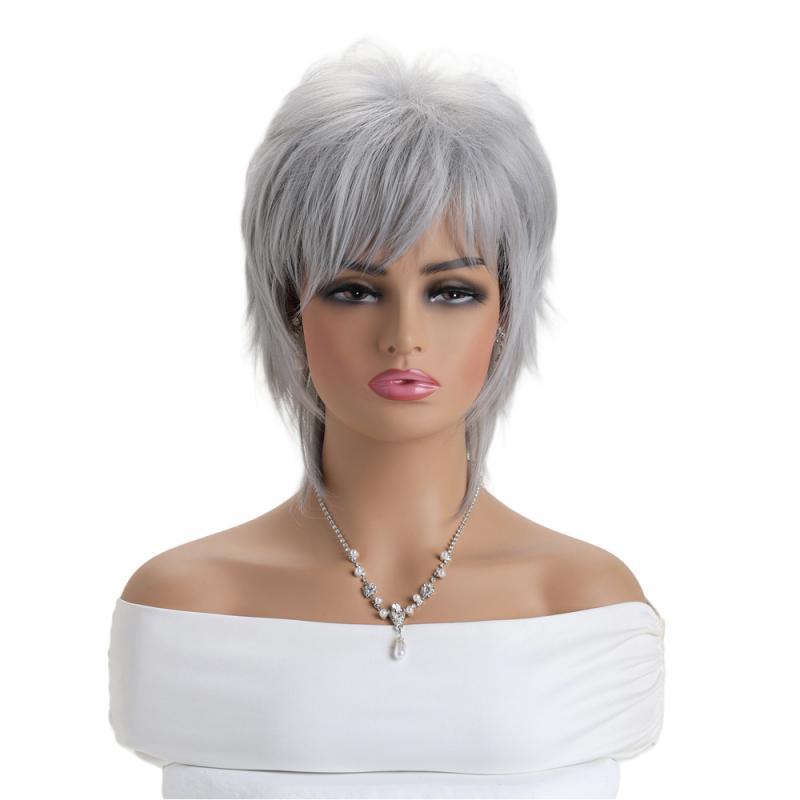Caucasian wigs, ladies wigs, straight synthetic wigs-XIUNI-378