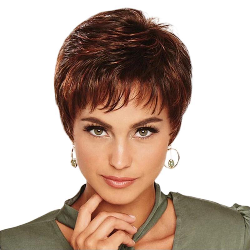 Caucasian wigs, ladies wigs, straight synthetic wigs-XIUNI-400