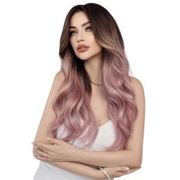 Wigs Hot Sale | Women's Wigs,Long Curly Wigs Middle Part Wavy Synthetic Hair