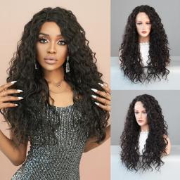 Wigs Hot Sale | Women's Wigs,Long Curly Wigs Middle Part Wavy Synthetic Hair