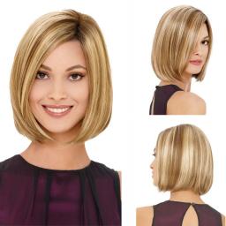 Wigs Hot Sale | Womens Fashion Wig | Short Bob Blonde MIx White Wigs, Straight Hair Wigs For Women