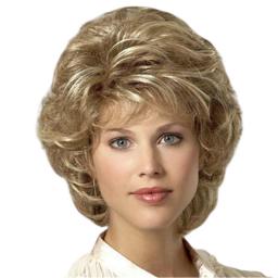 Caucasian Wigs, Ladies Wigs, Curly Synthetic Wigs-XIUNI-399
