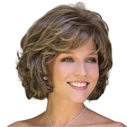 Caucasian Wigs, Ladies Wigs, Curly Synthetic Wigs-XIUNI-449