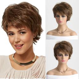 Wigs Hot Sale|Synthetic Natural Wigs For Women, Lace Wigs, Short Brown Hair