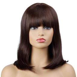 Wigs Hot Sale | Synthetic Wigs, Realistic Bangs Short Curly Hair