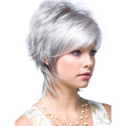 Wigs Hot Sale | WOMEN'S WIGS | Short Gray Wigs For Women, Short Wigs For Women, Synthetic Hair Wigs Natural