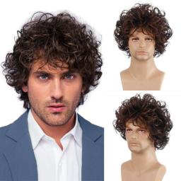 Wigs Hot Sale | MEN'S WIGS | Synthetic Wig Natural Wavy Wigs For Men,Short Wig